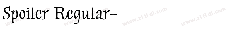 Spoiler Regular字体转换